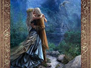 Hintergrundbilder Liebe Paare in der Liebe Fantasy