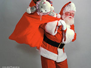 Sfondi desktop Capodanno Giorno festivo Babbo Natale Barba
