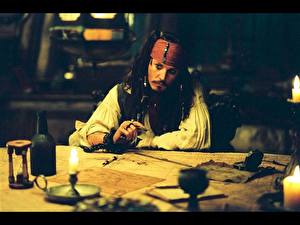 Bakgrundsbilder på skrivbordet Pirates of the Caribbean Johnny Depp Filmer