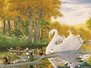 Images Swan Boats Fantasy
