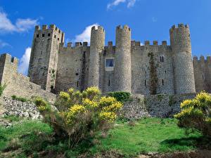 Hintergrundbilder Burg Portugal Städte