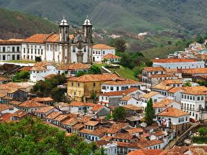 Bakgrunnsbilder Bygning Brasil Ouro Preto, Minas Gerais Byer