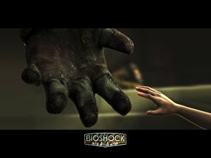 Bakgrundsbilder på skrivbordet BioShock Hand spel