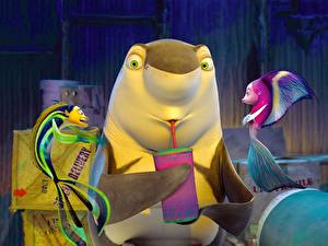 Desktop hintergrundbilder Große Haie – Kleine Fische Zeichentrickfilm