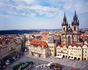 Bureaubladachtergronden Gebouw Tsjechië Praag een stad