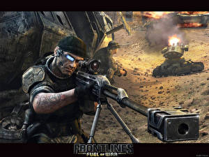 Fonds d'écran Frontlines. Fuel of War Fusil de précision Sniper jeu vidéo