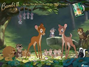 Bakgrundsbilder på skrivbordet Disney Bambi Tecknat