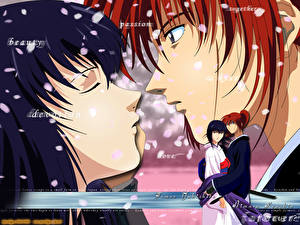 Bakgrundsbilder på skrivbordet Rurouni Kenshin Anime