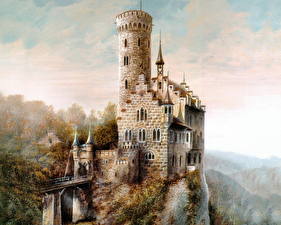 Sfondi desktop Mondo fantastico Castello Fantasy
