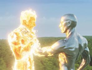 Bakgrundsbilder på skrivbordet Fantastic Four: Rise of the Silver Surfer Filmer