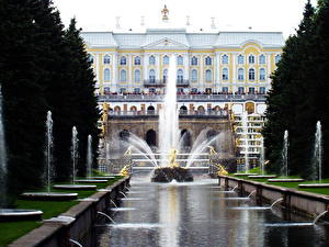Bakgrundsbilder på skrivbordet Landskapsdesign Sankt Petersburg stad