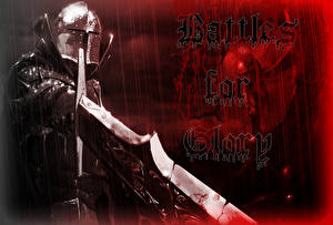 Desktop hintergrundbilder Battles for Glory Schwert Helm Spiele