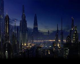 Hintergrundbilder Wolkenkratzer Fantasy Städte