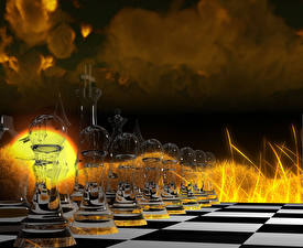 Wallpaper Chess 3D Graphics